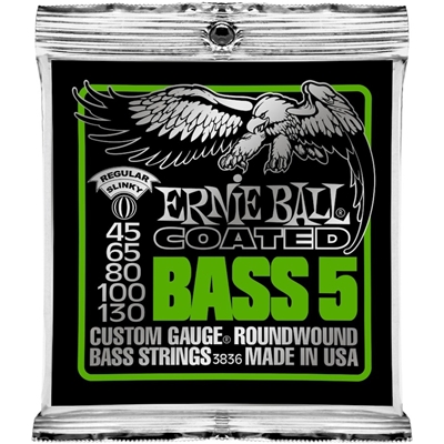 Ernie Ball 3836 Bass Coated Regular Slinky 5-string 045-130