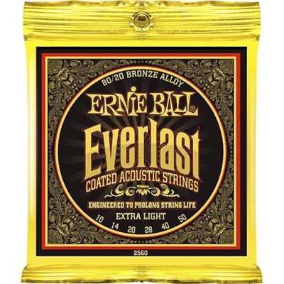 Ernie Ball 2560 Everlast Coated 80/20 Bronze 010-050