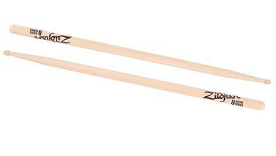 Zildjian ZG8 Gauge 8 Hickory Drumsticks Wood Tip