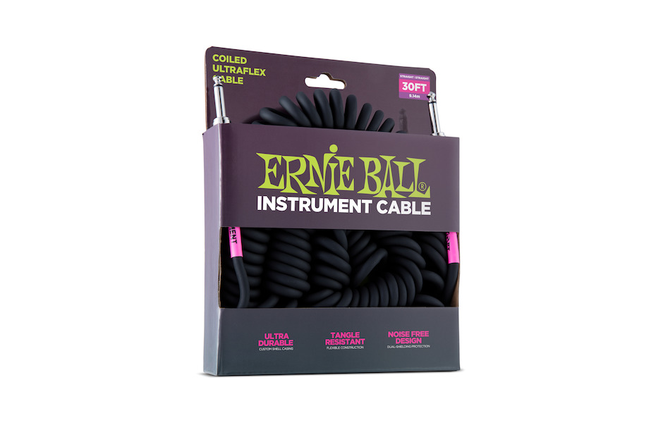 Ernie Ball 6044 Coil Cable Rak-Rak 9m - Svart