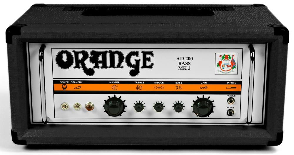 Orange AD200B MK3 Black | 200 Watt Bass Guitar Amplifier Head, Class A/B