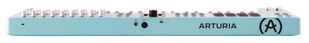Arturia KeyLab Essential 49 mk3 MIDI-controller i aquamarine, bakifrån