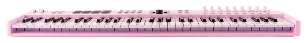 Arturia KeyLab Essential 61 mk3, MIDI-controller I rose quarts, framifrån