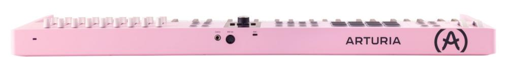 Arturia KeyLab Essential 61 mk3, MIDI-controller I rose quarts, bakifrån