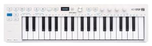 Arturia KeyStep 37 mk2 MIDI-keyboard i vitt, sett ovanifrån