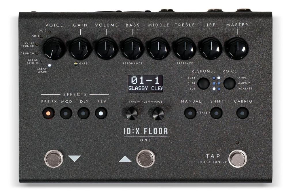 Blackstar IDX Floor One, multieffekt, sedd ovanifrån