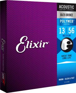 Elixir 11100 Acoustic 80/20 Bronze Polyweb 013-056