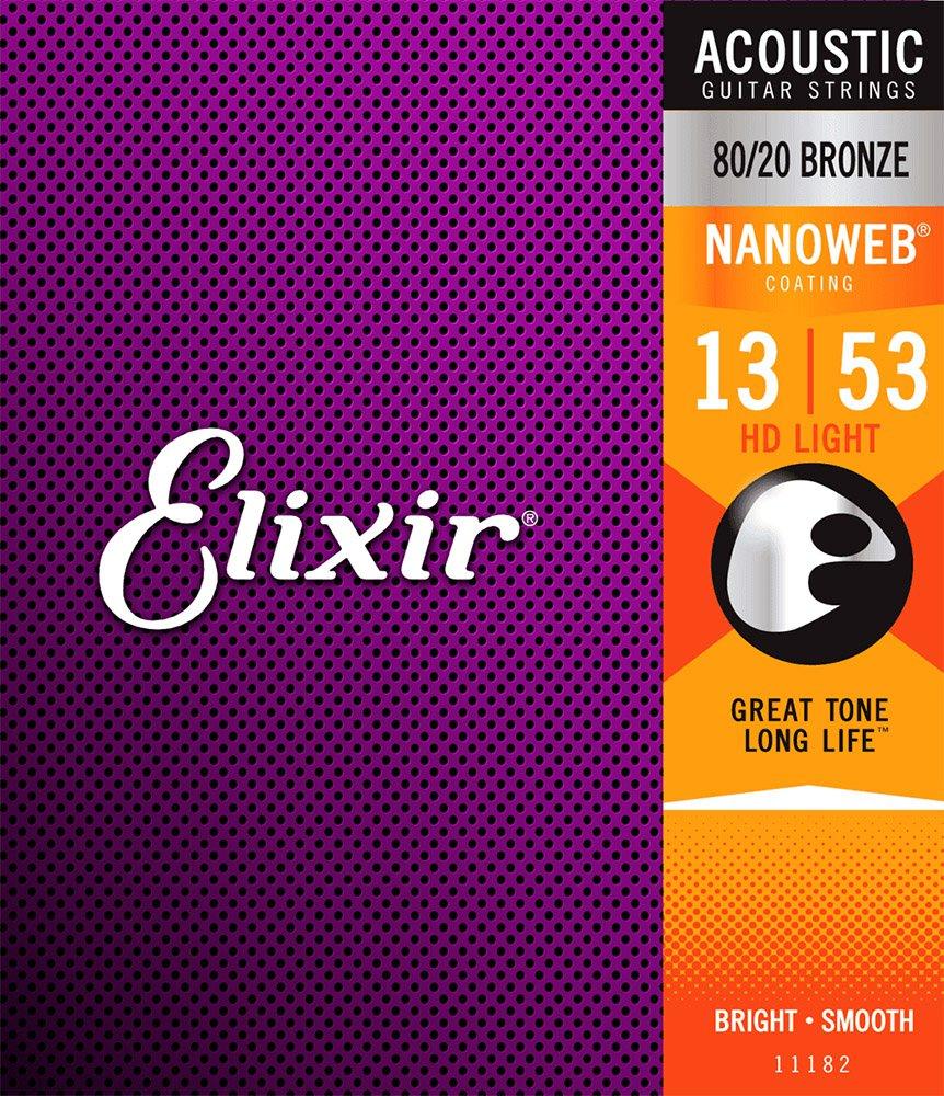Elixir 11182 Acoustic 80/20 Bronze Nanoweb 013-053