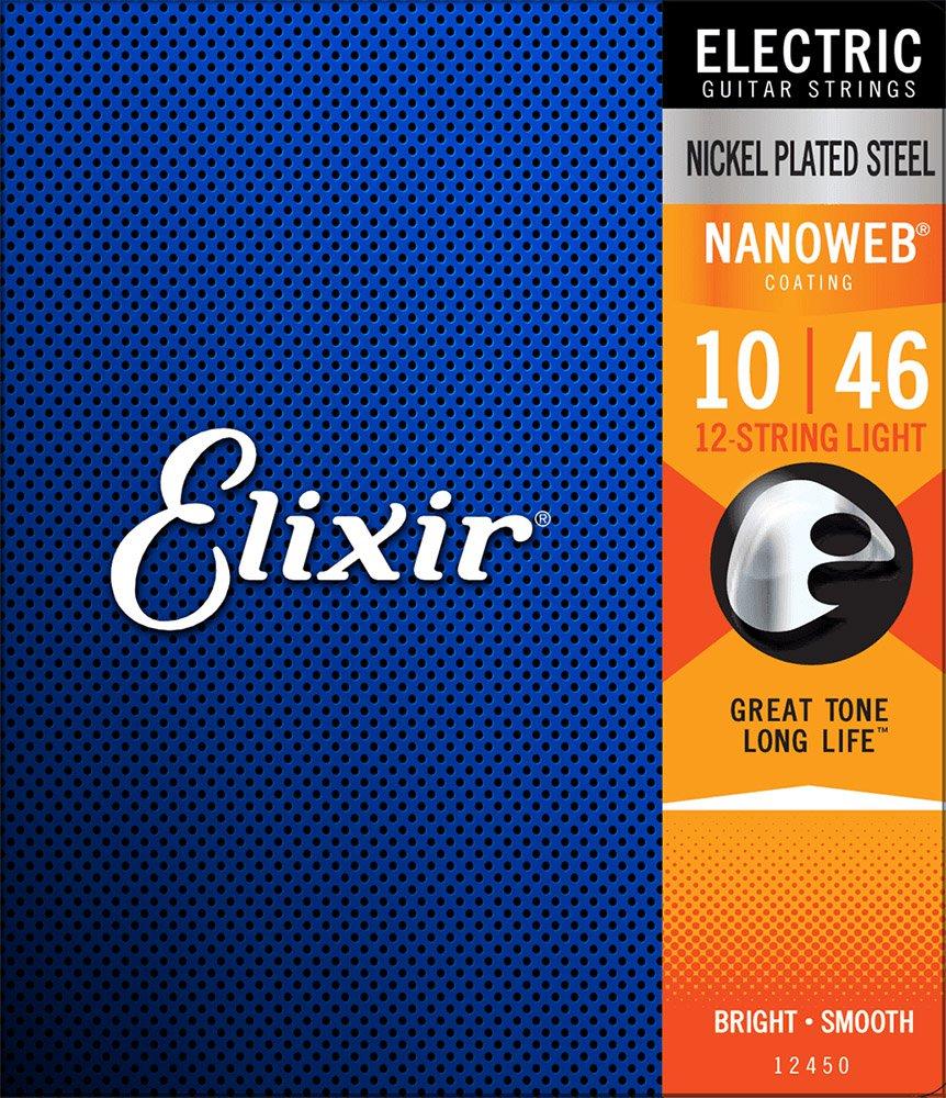 Elixir 12450 Electric 12-String Nickel Plated Steel Nanoweb 010-046