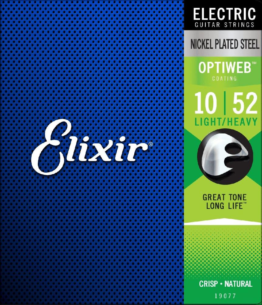 Elixir 19077 Electric Nickel Plated Steel Optiweb 010-052