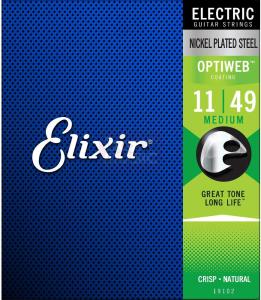 Elixir 19102 Electric Nickel Plated Steel Optiweb 011-049