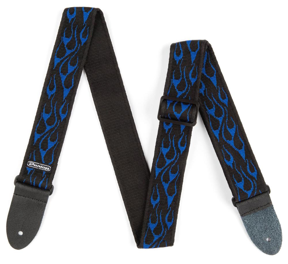 Dunlop D3811BL Strap Flambe-Blue