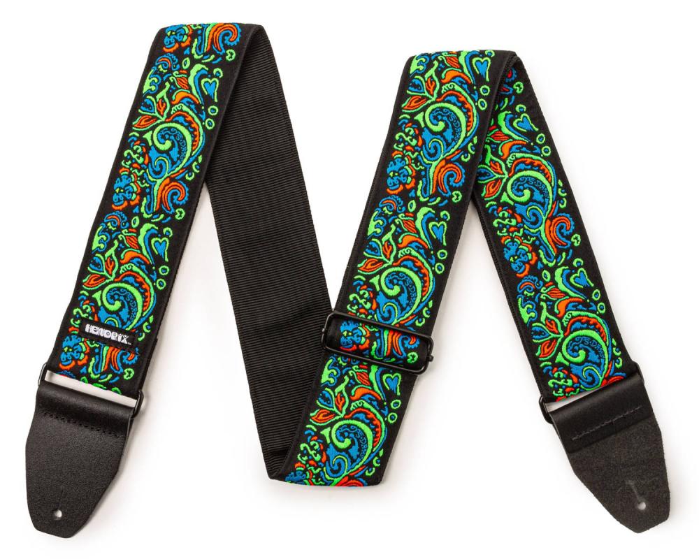 Dunlop JH27 Jimi Hendrix Blacklight Love Drops Blue Strap