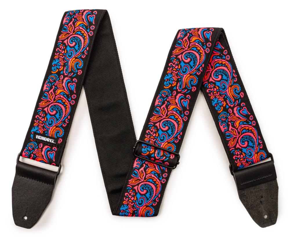 Dunlop JH28 Jimi Hendrix Blacklight Love Drops Pink Strap