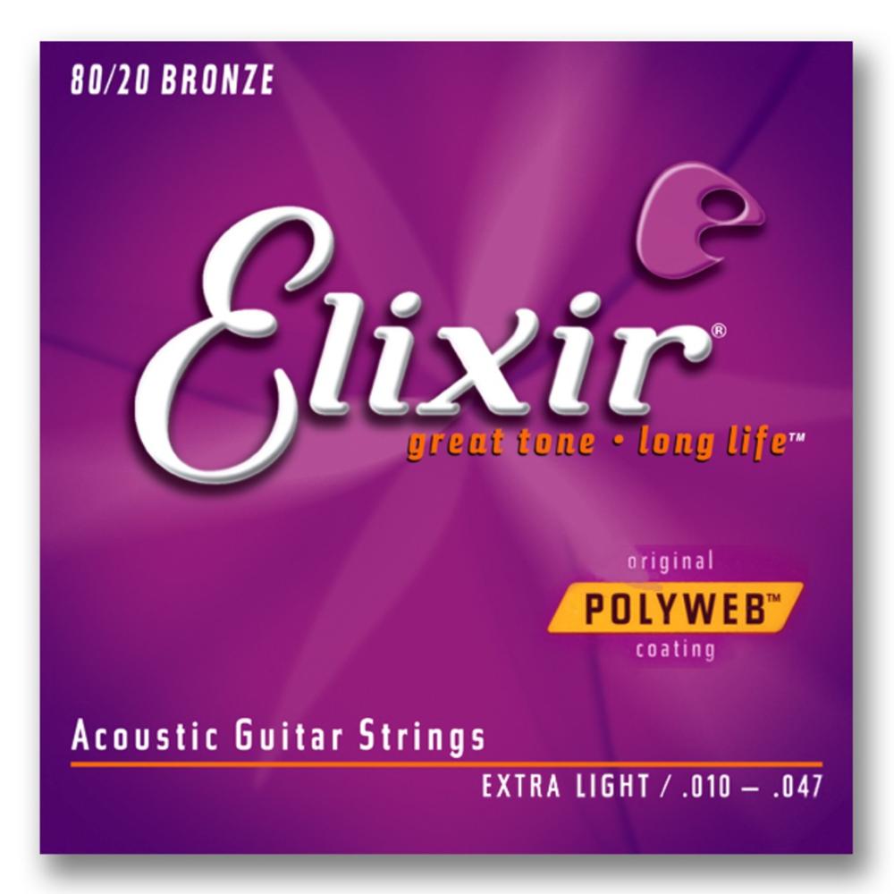 Elixir 11000 Acoustic 80/20 Bronze Polyweb 010-047