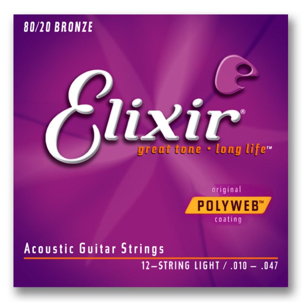 Elixir 11150 Acoustic 80/20 Bronze 12-String Polyweb 010-047