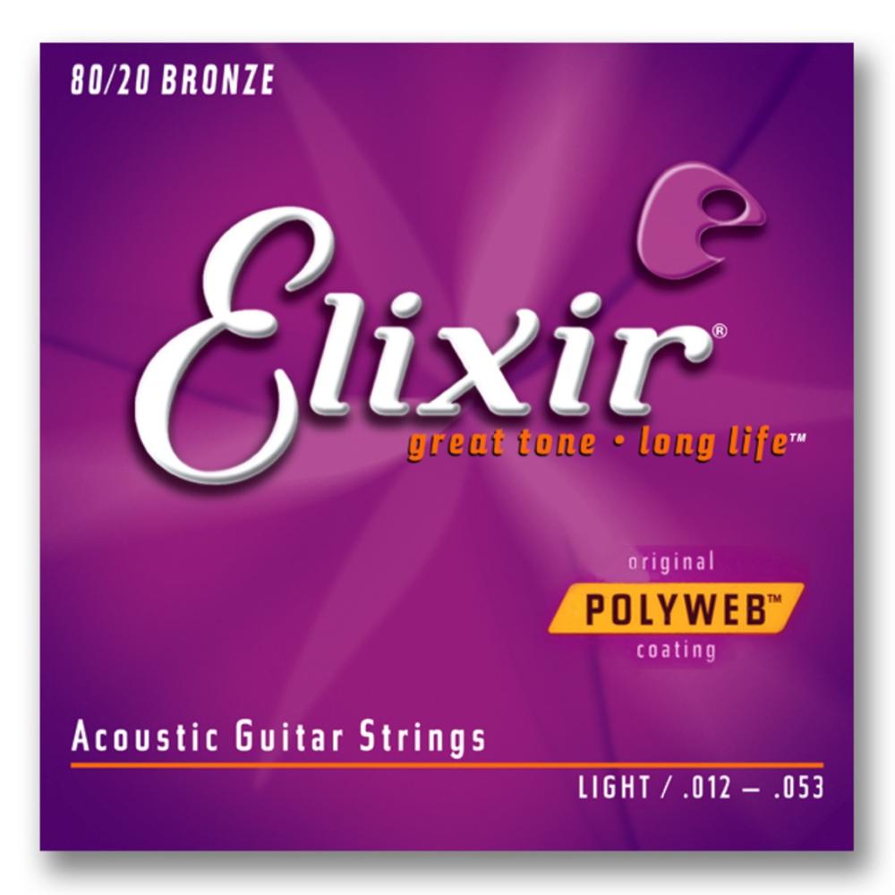 Elixir 11050 Acoustic 80/20 Bronze Polyweb 012-053