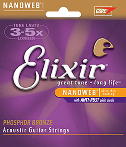 Elixir 16152 Acoustic Phosphor Bronze 12-String Nanoweb 010-047