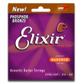 Elixir 16002 Acoustic Phosphor Bronze Nanoweb 010-047
