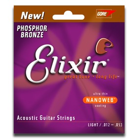 Elixir 16052 Acoustic Phosphor Bronze Nanoweb 012-053
