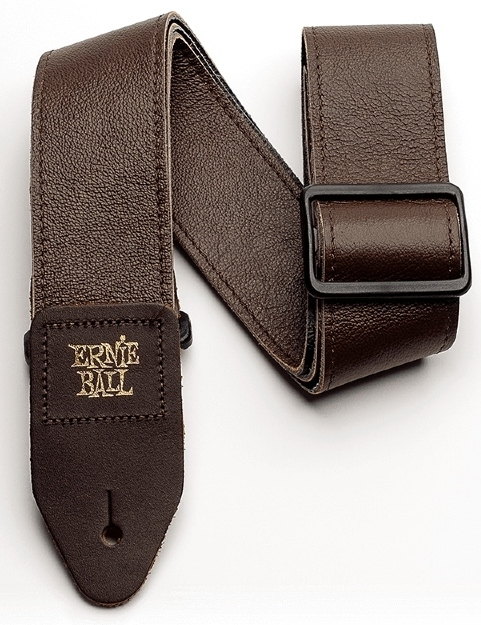 Ernie Ball 4135 Axelband i Italienskt Läder - Brunt