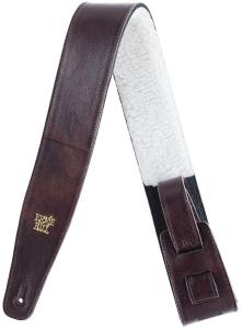 Ernie Ball 4138 Axelband i Italienskt Läder - Kastanjefärgat