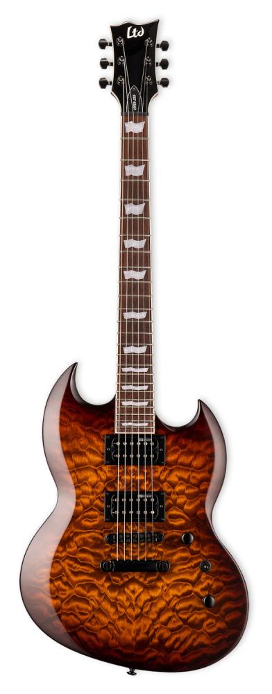 ESP LTD Viper-256QM - Dark Brown Sunburst