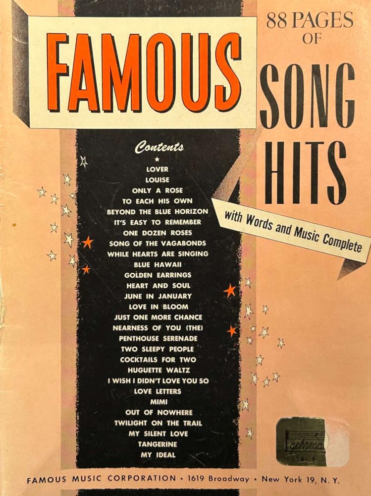 Famous 88 Pages of Song Hits