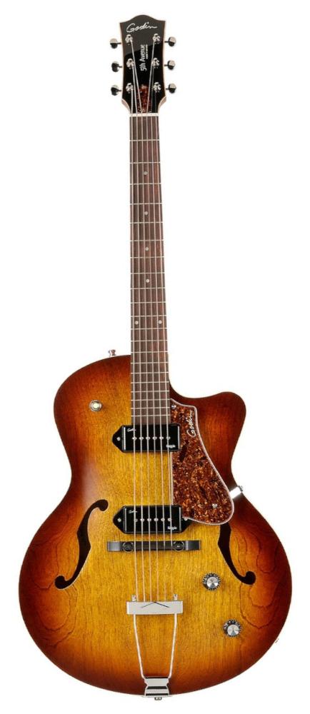 Godin 5th Avenue Cognac Burst SG Inkl. väska.