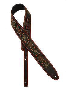 Gaucho GST-236 Stellar Series PU Leather Strap - Black / Red