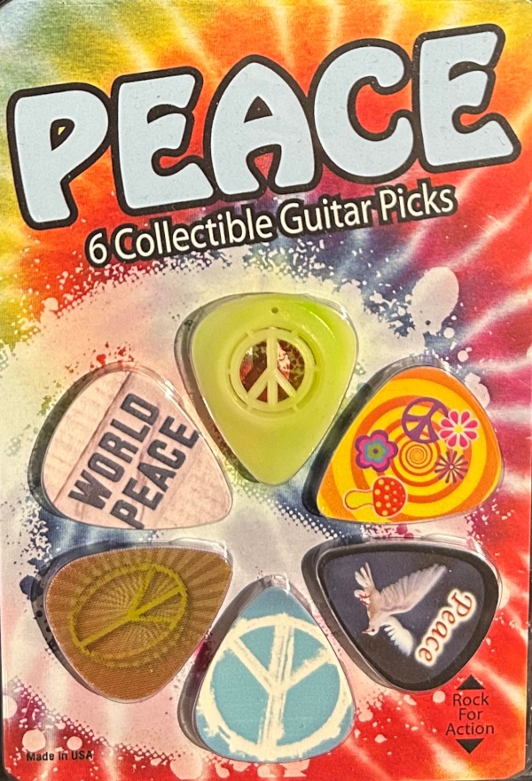 Hot Picks Peace Guitar Picks 6pack