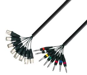 Adam Hall 3 Star Series Multicore 8 x XLRM - TS 3m