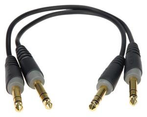 Klotz AB-JJ0030 | 2x Jack plug 3p. | Straight Gold | 0.3 m