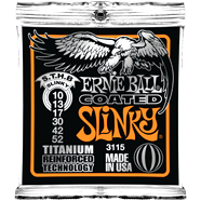 Ernie Ball 3115 Coated Titanium RPS Skinny Top, Heavy Bottom 010-052