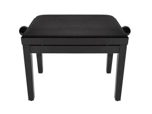 Boston Piano Bench Gloss Black/Black Velvet Seat
