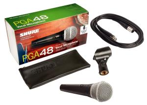 Shure PGA48-XLR-E Sång o talmikrofon XLR-kabel