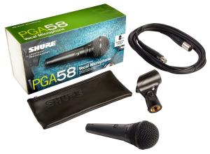 Shure PGA58-XLR Sångmikrofon, XLR-XLR kabel