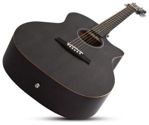 Schecter Deluxe Acoustic Satin See Thru Black