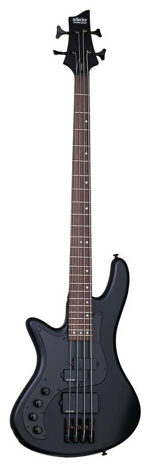 Schecter Stiletto Stealth-4 Left Hand Satin Black