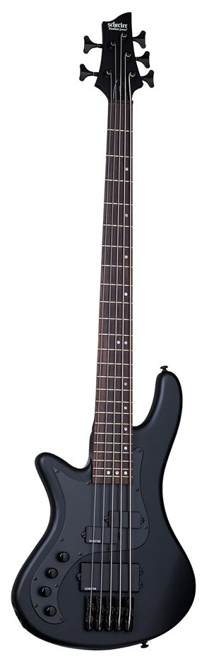 Schecter Stiletto Stealth-5 Left Hand Satin Black