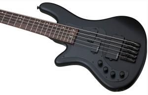Schecter Stiletto Stealth-5 Left Hand Satin Black