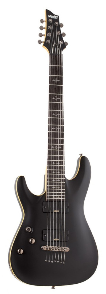 Schecter Demon-7 Vänsterhänt Aged Black Satin