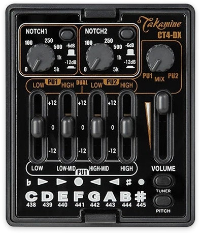 Takamine CT4-DX preamp, close up