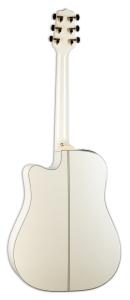 Takamine GN37CE dreadnought gitarr i pearl white, baksida