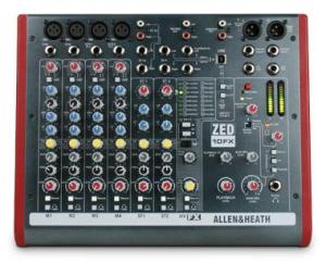 Allen & Heath ZED-10FX 4 Mono 2 Stereo med USB