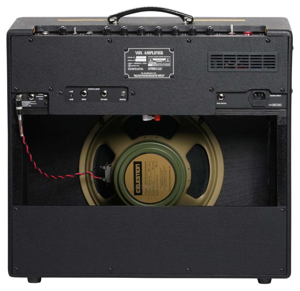 Vox AC15HWR1 Hand-Wired, komboförstärkare, sedd bakifrån