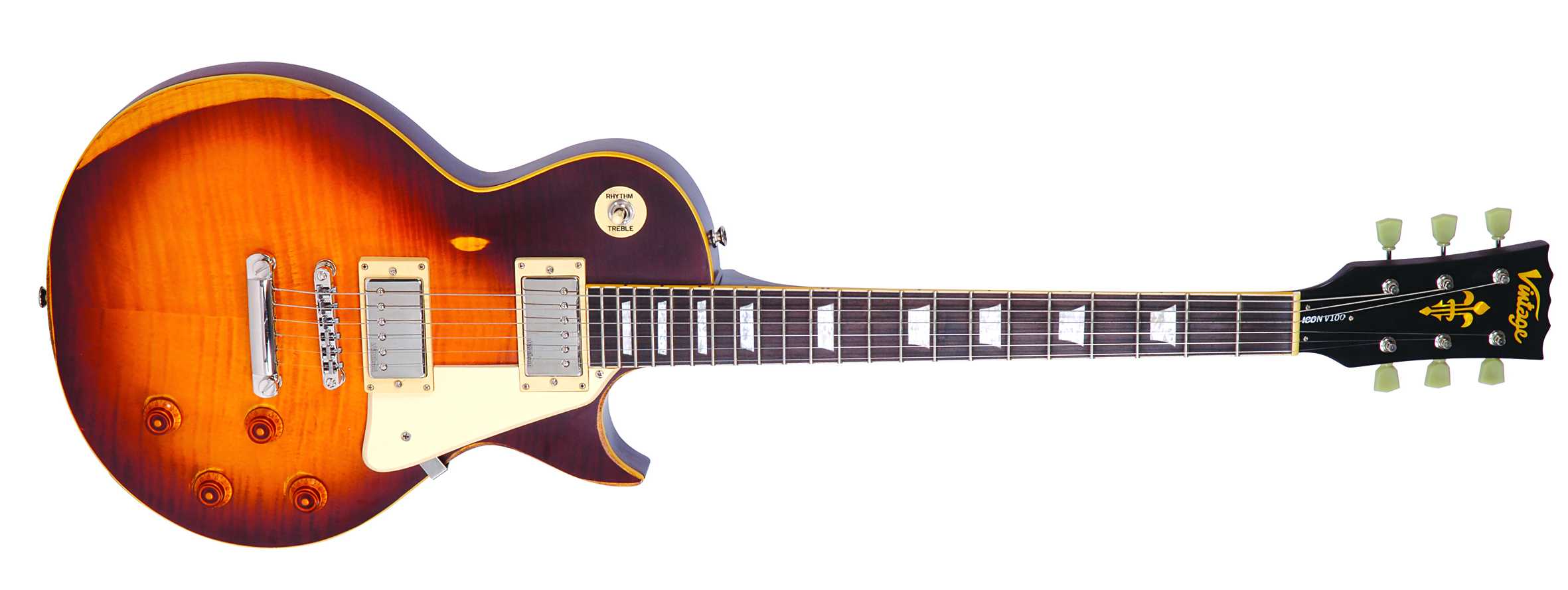 vintage icon v100 distressed tobacco sunburst Vintage V100 Icon Distressed Tobacco Sunburst