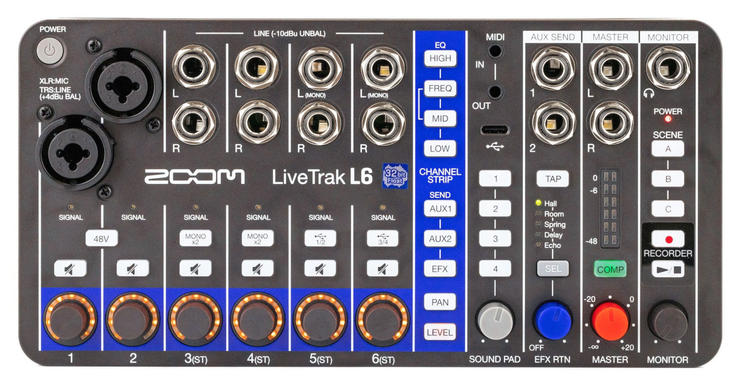 Zoom LiveTrak L6 | Ljudfront
