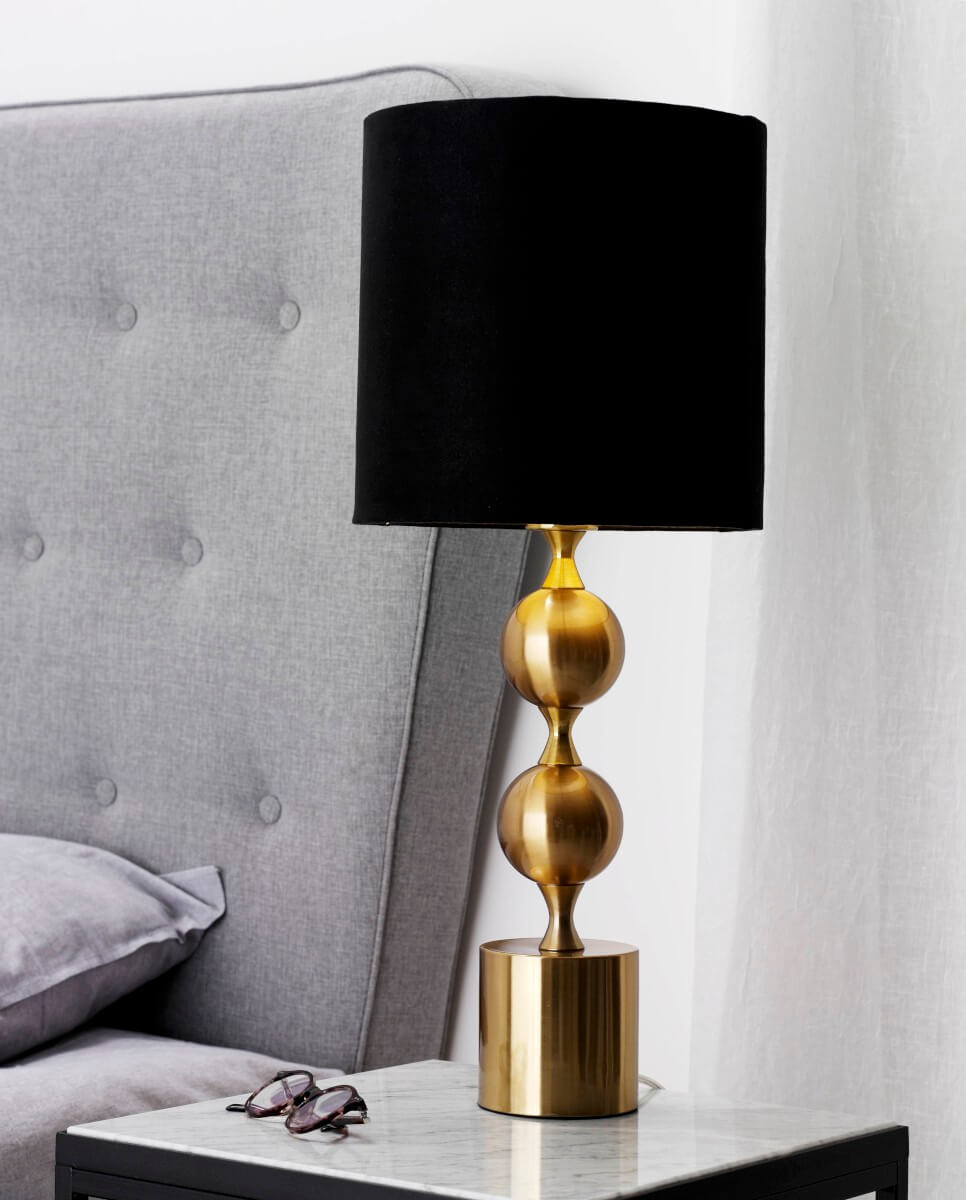 PRAKT Bordslampa 60cm Borstad MässingSvart PRAKT Bordslampa 60cm Borstad MässingSvart