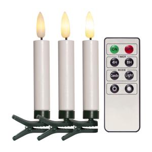 FLAMME Julgransbelysning Trådlös 12cm 10LED Vit